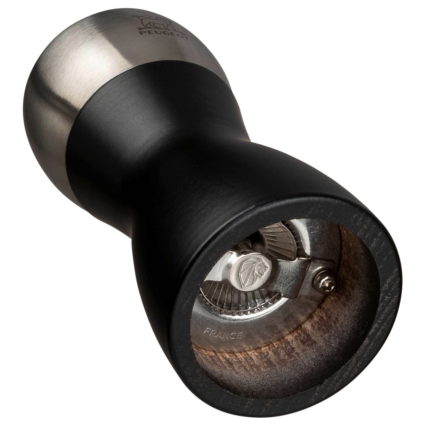 Peugeot FIDJI salt mill beech wood matt black 12 cm
