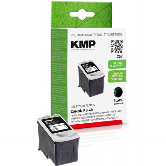 KMP C57 ink cartridge black compatible with PG-40