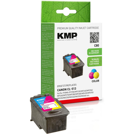 KMP C80 ink cartridge color compatible with Canon CL-513