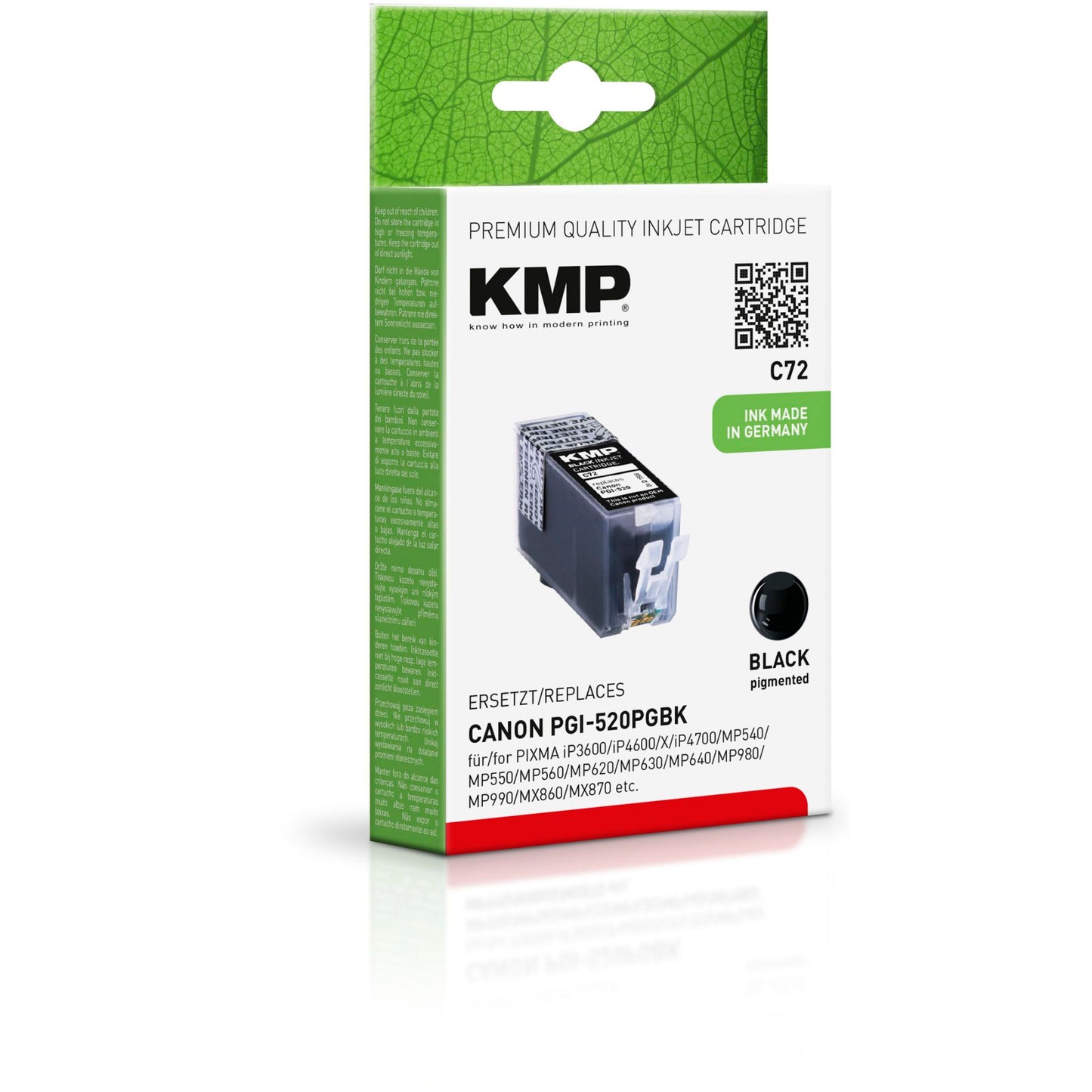 KMP C72 ink cartridge black compatible with Canon PGI-520 BK