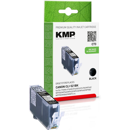 KMP C73 ink cartridge black compatible with Canon CLI-521 BK