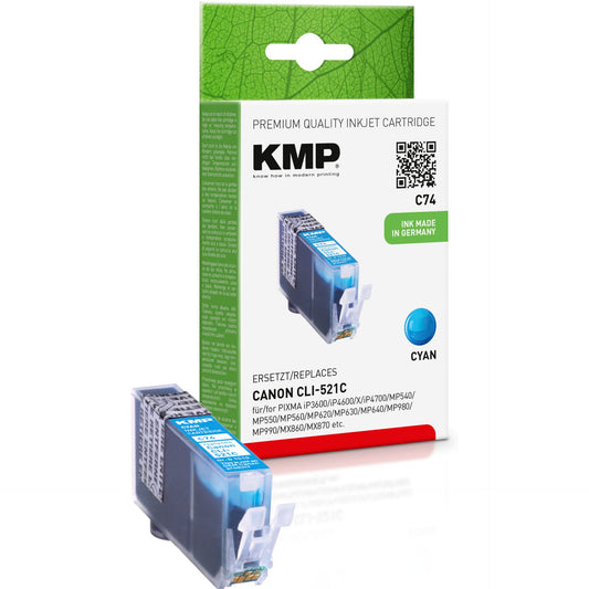 KMP C74 ink cartridge cyan compatible with Canon CLI-521 C