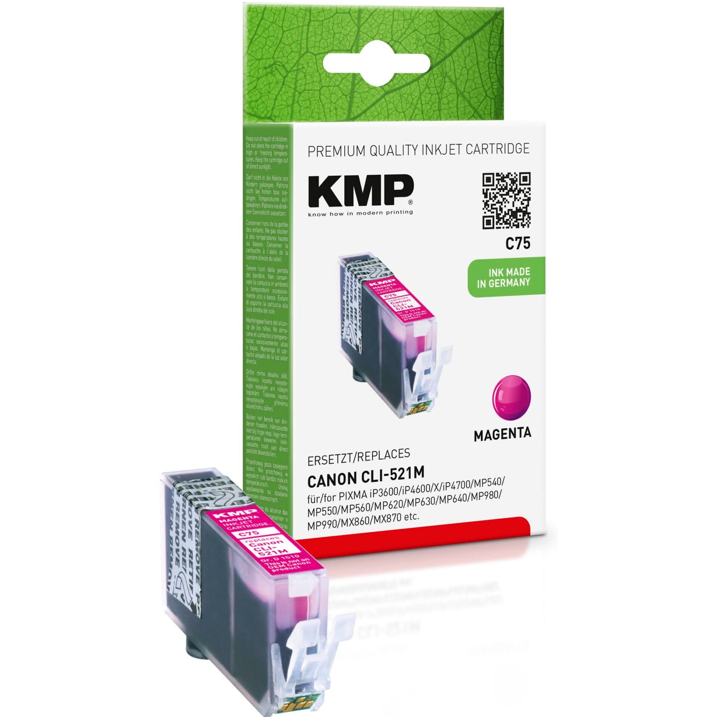 KMP C75 ink cartridge magenta compatible with Canon CLI-521 M