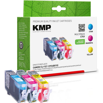 KMP C74V Promo Pack   C/M/Y compatible with Canon CLI-521