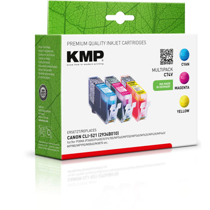 KMP C74V Promo Pack   C/M/Y compatible with Canon CLI-521