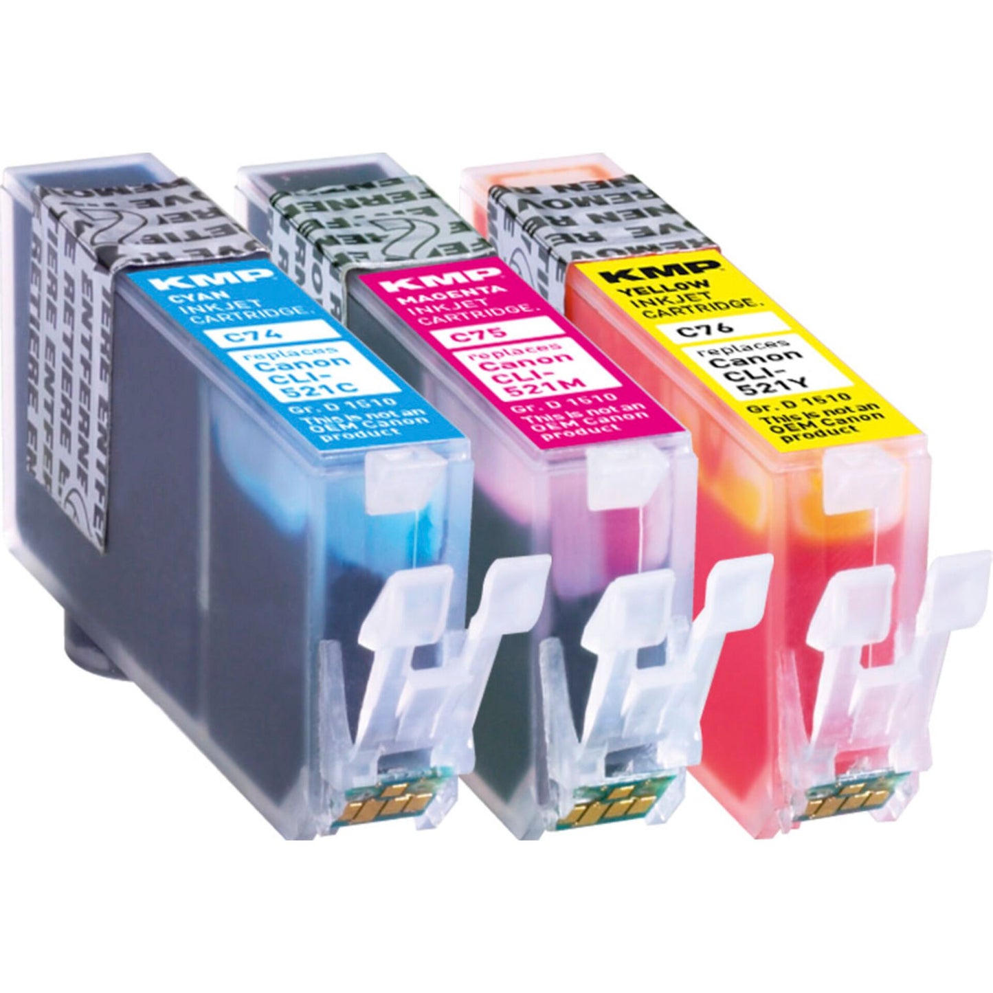 KMP C74V Promo Pack   C/M/Y compatible with Canon CLI-521
