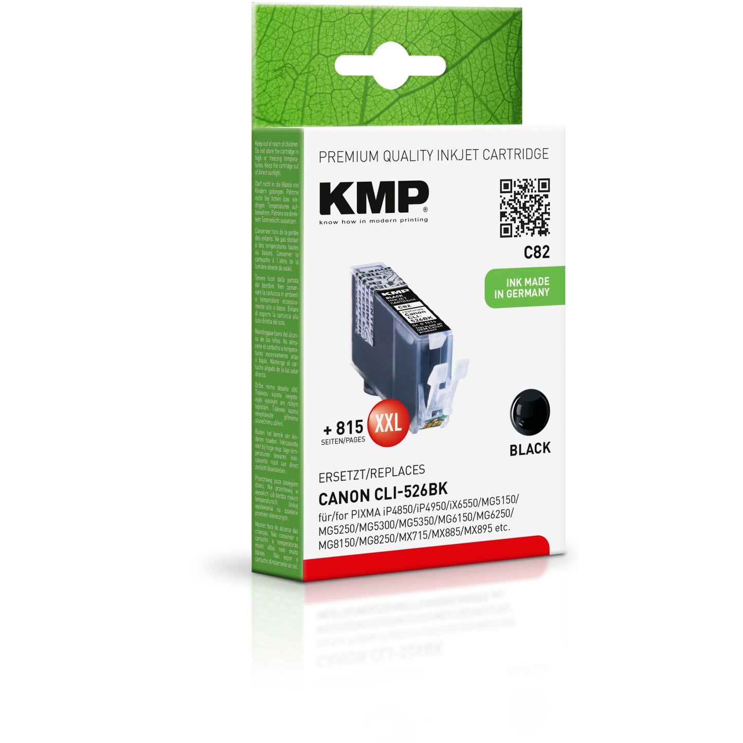 KMP C82 ink cartridge black compatible with Canon CLI-526 BK