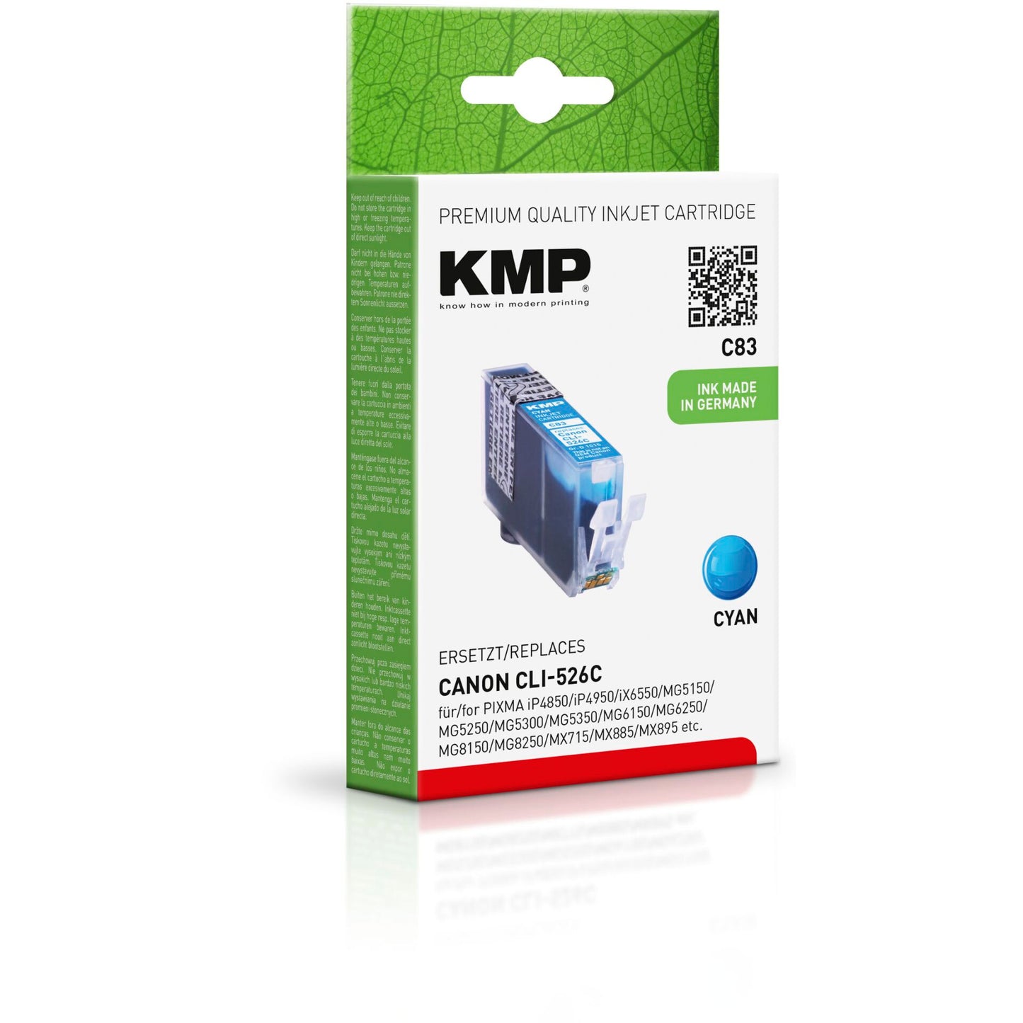 KMP C83 ink cartridge cyan compatible with Canon CLI-526 C