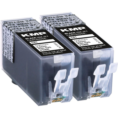 KMP C81D ink cartridge BK 2pcs compatible w. Canon PGI-525 PGBK
