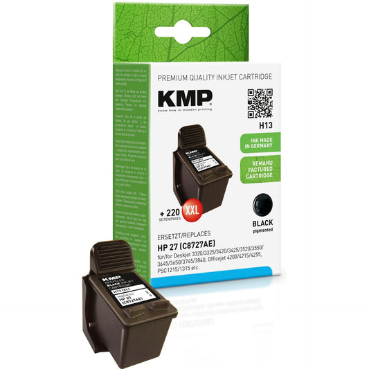 KMP H13 ink cartridge black compatible with HP C 8727 AE