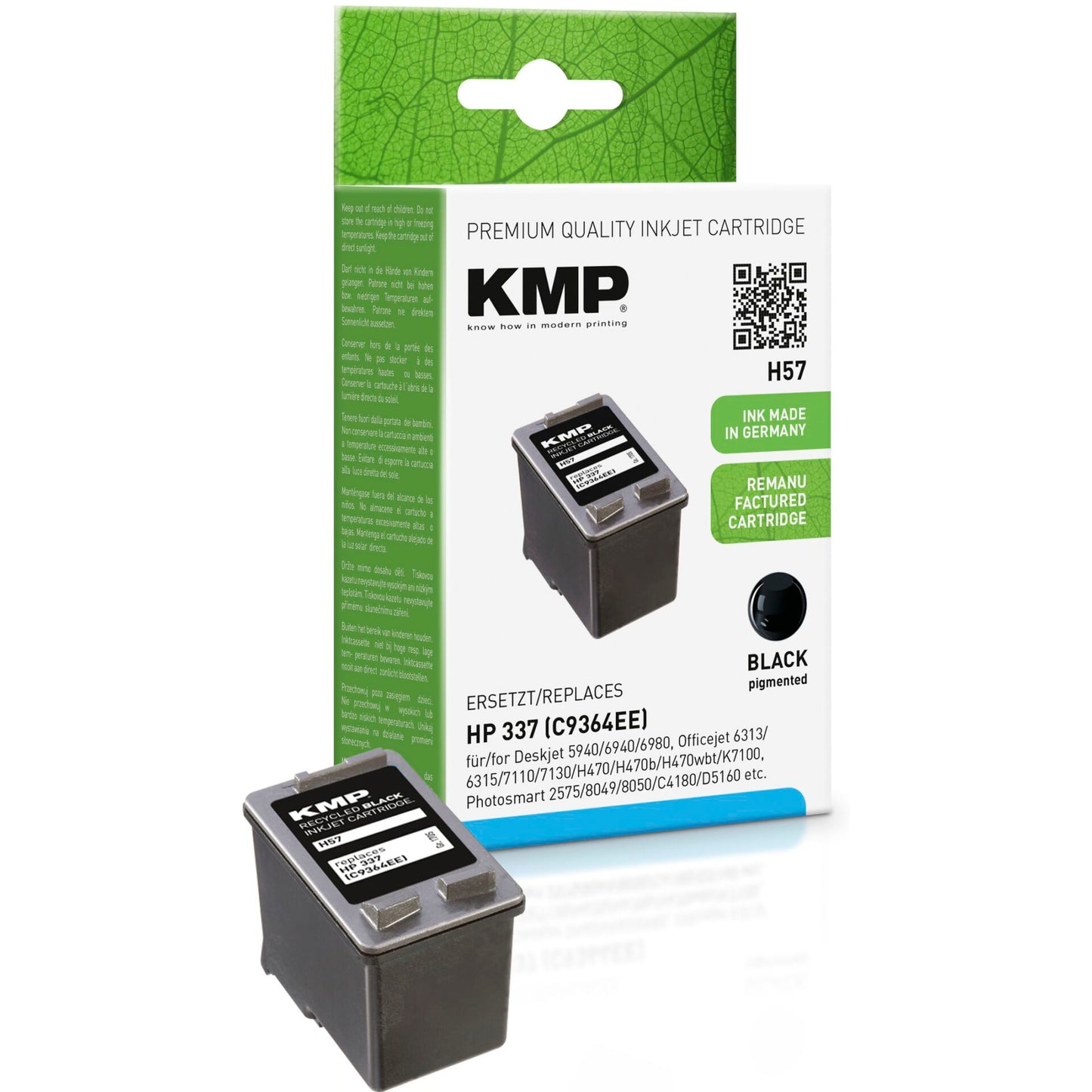 KMP H57 ink cartridge black compatible with HP C 9364 EE