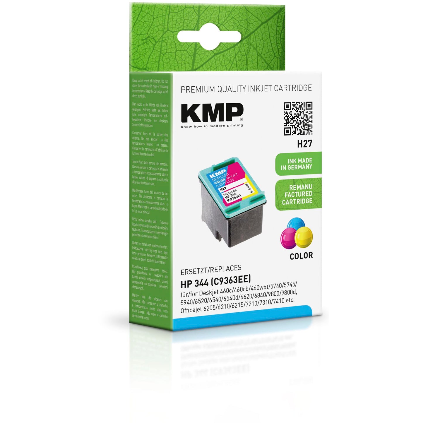 KMP H27 ink cartridge color compatible with HP C 9363 E