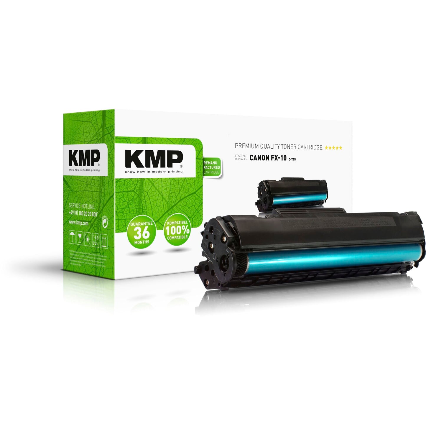 KMP C-T15 Toner black compatible with Canon FX-10