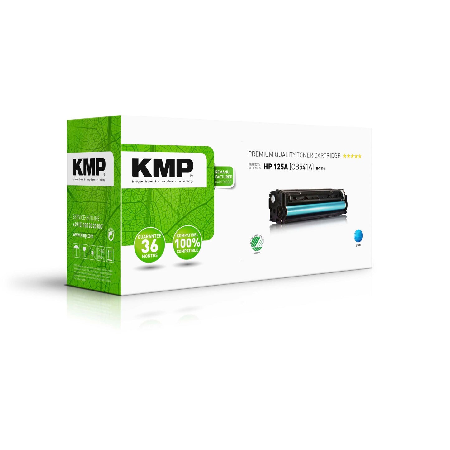 KMP H-T114 Toner cyan compatible with HP CB 541 A