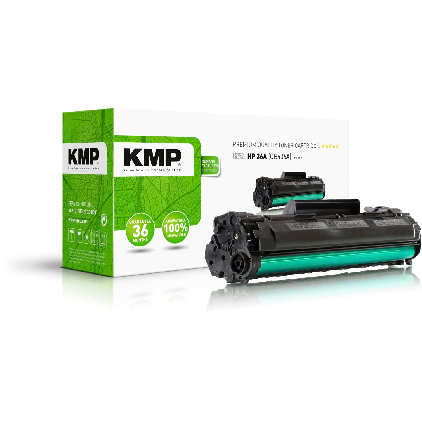 KMP H-T112 Toner black compatible with HP CB 436 A