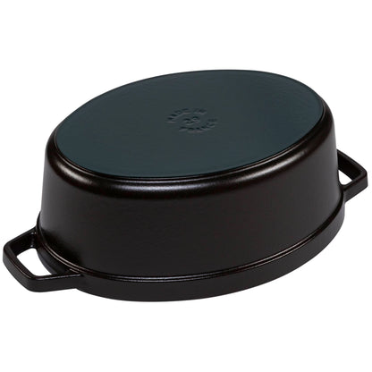 Staub Oval Cocotte, 29cm cast iron, black