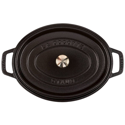 Staub Oval Cocotte, 29cm cast iron, black