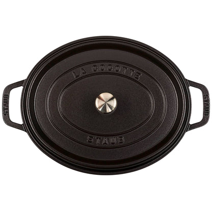 Staub Oval Cocotte, 31cm cast iron, black