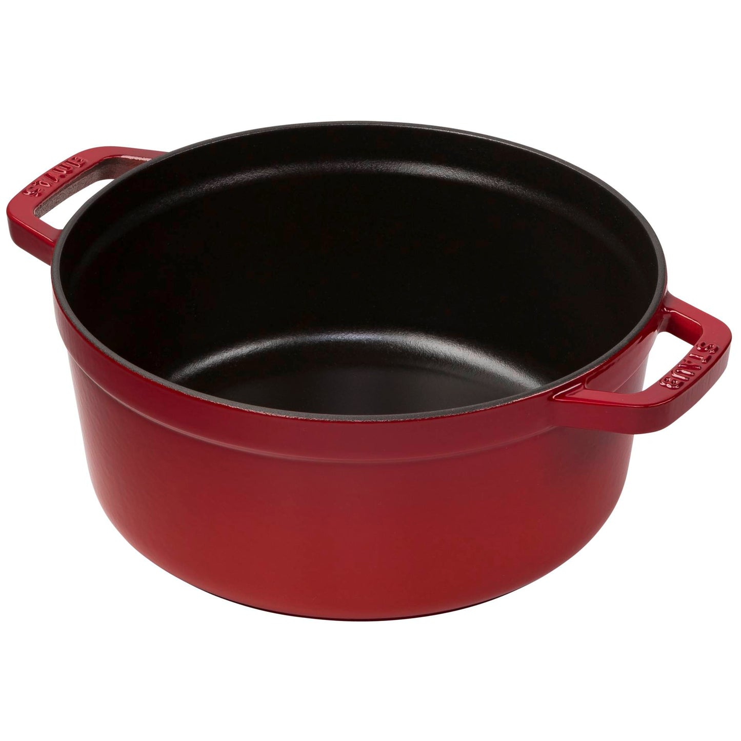 Staub Round Cocotte, 24cm cast iron, cherry