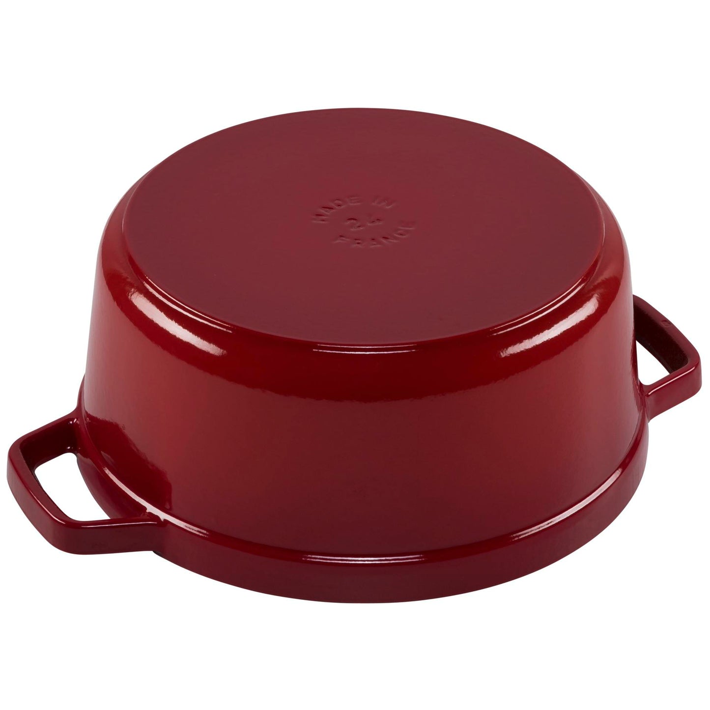 Staub Round Cocotte, 24cm cast iron, cherry