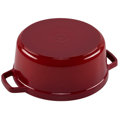 Staub Round Cocotte, 24cm cast iron, cherry