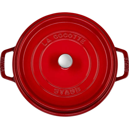 Staub Round Cocotte, 26cm cast iron, cherry