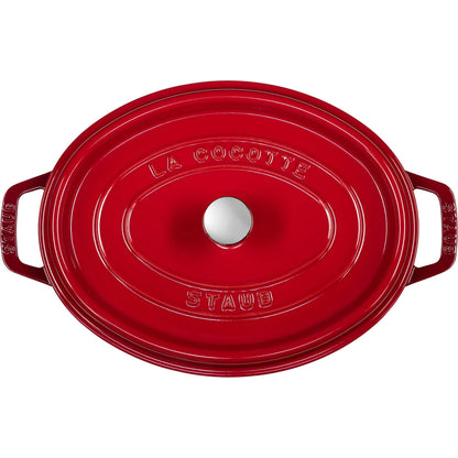 Staub Oval Cocotte, 29cm cast iron, cherry