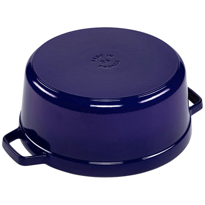 Staub Round Cocotte, 26cm cast iron, dark blue