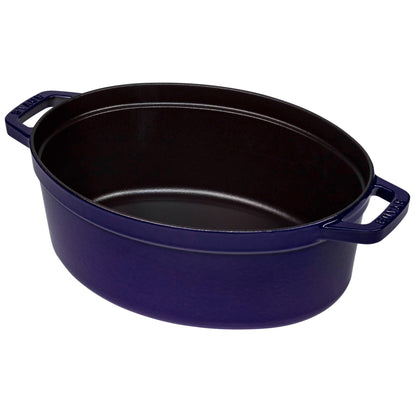 Staub Oval Cocotte, 29cm cast iron, dark blue