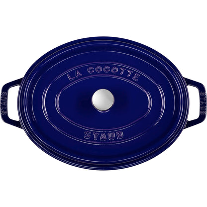 Staub Oval Cocotte, 29cm cast iron, dark blue