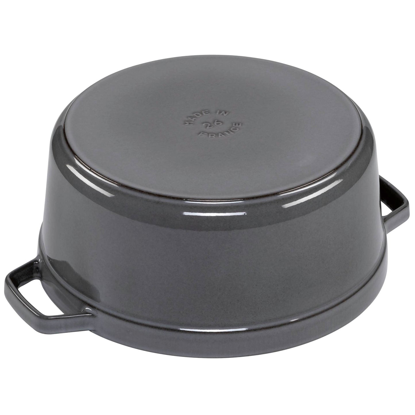 Staub Round Cocotte, 26cm cast iron, graphite grey