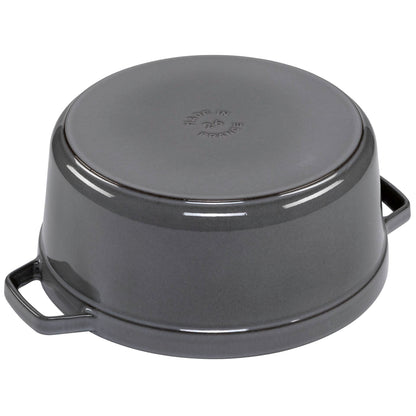 Staub Round Cocotte, 26cm cast iron, graphite grey