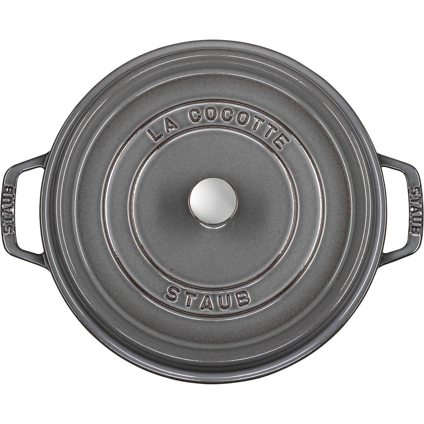 Staub Round Cocotte, 26cm cast iron, graphite grey