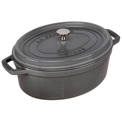 Staub Oval Cocotte, 29cm cast iron, graphite grey