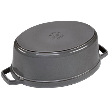 Staub Oval Cocotte, 29cm cast iron, graphite grey