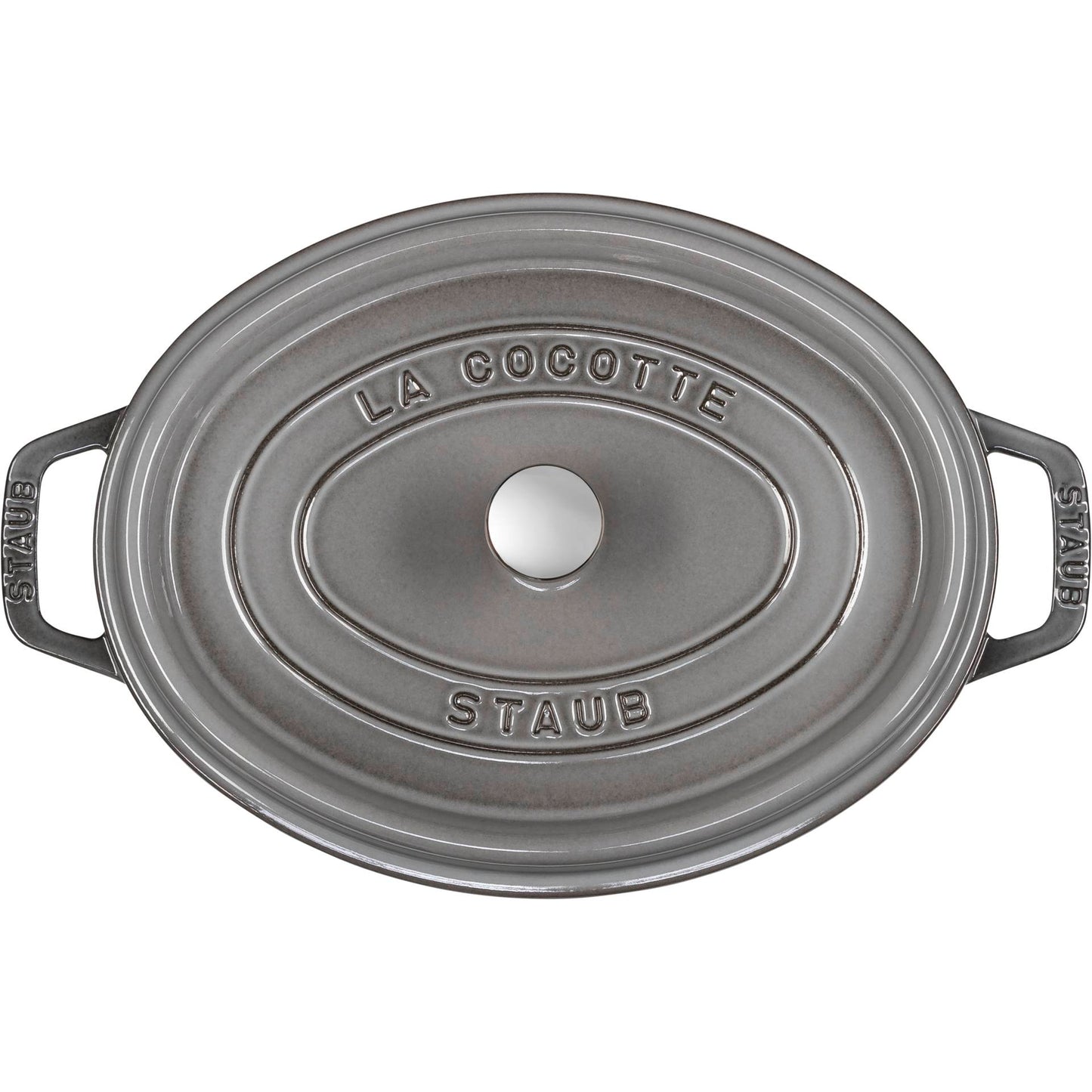Staub Oval Cocotte, 29cm cast iron, graphite grey