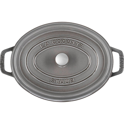 Staub Oval Cocotte, 29cm cast iron, graphite grey
