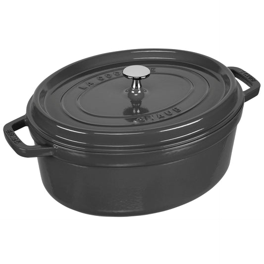 Staub Round Cocotte, 31cm cast iron, graphite grey