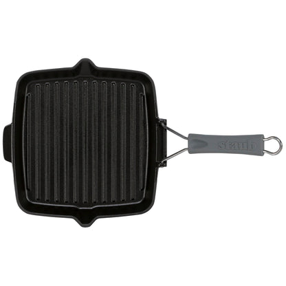 Staub Square Grill Pan  24cm cast iron, black, induction