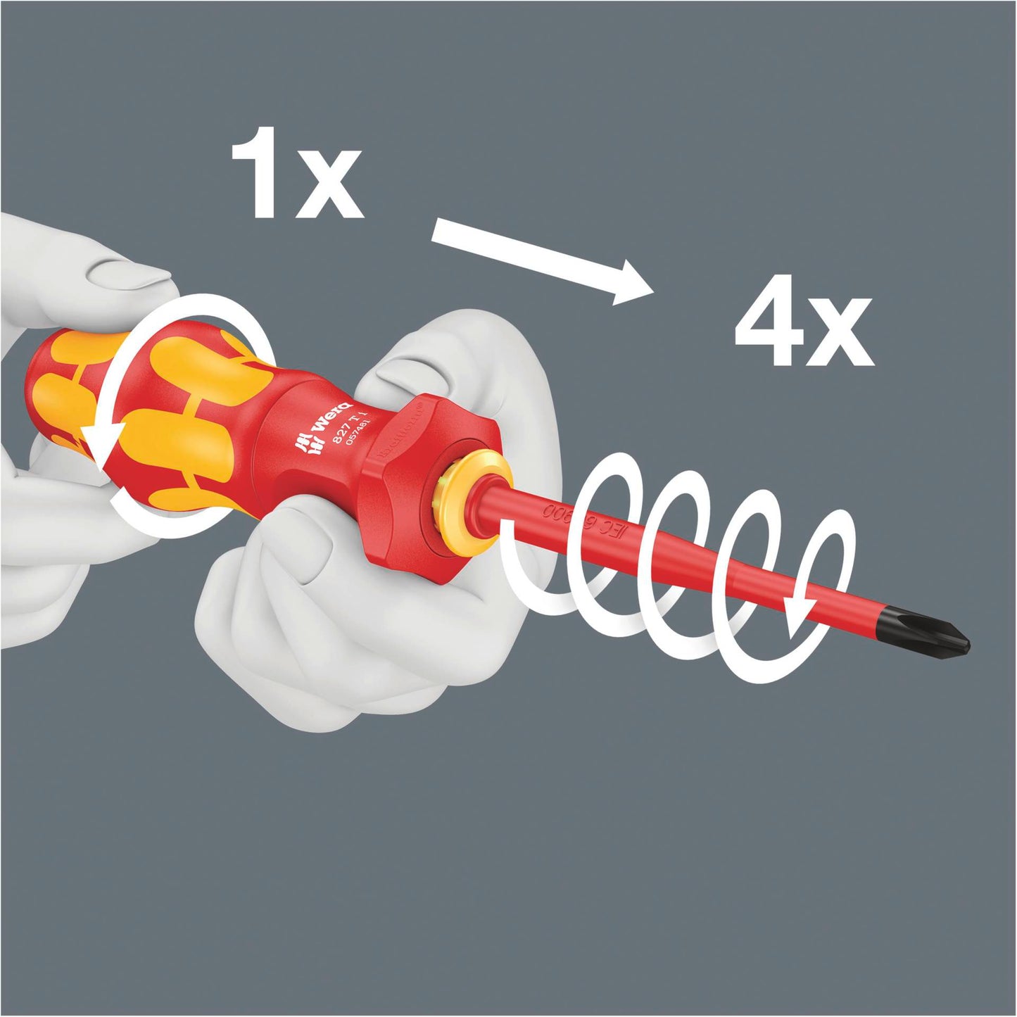 WERA 827 T i Kraftform Turbo hand holder