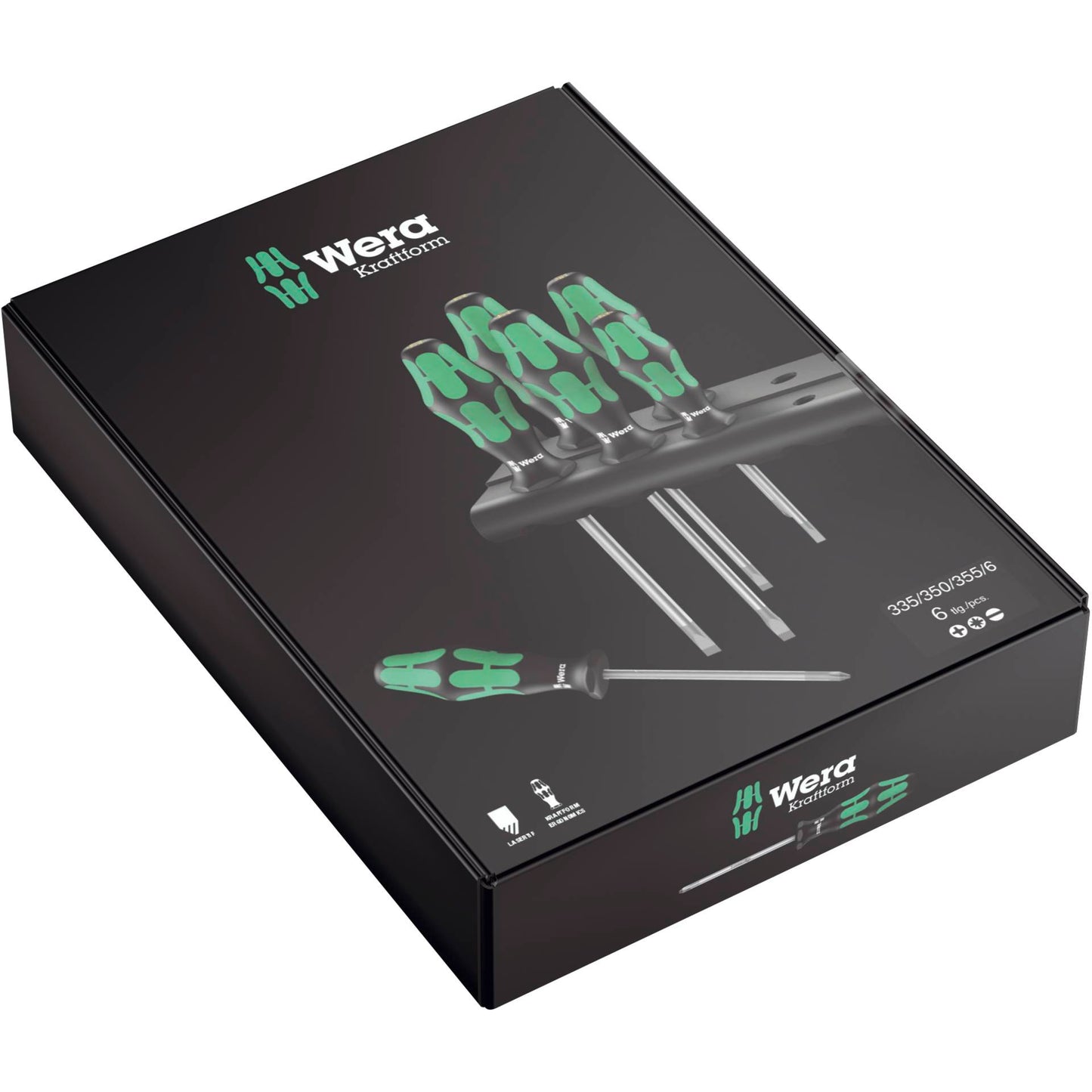 WERA 335/350/355/6 Kraftform Plus screwdriver set