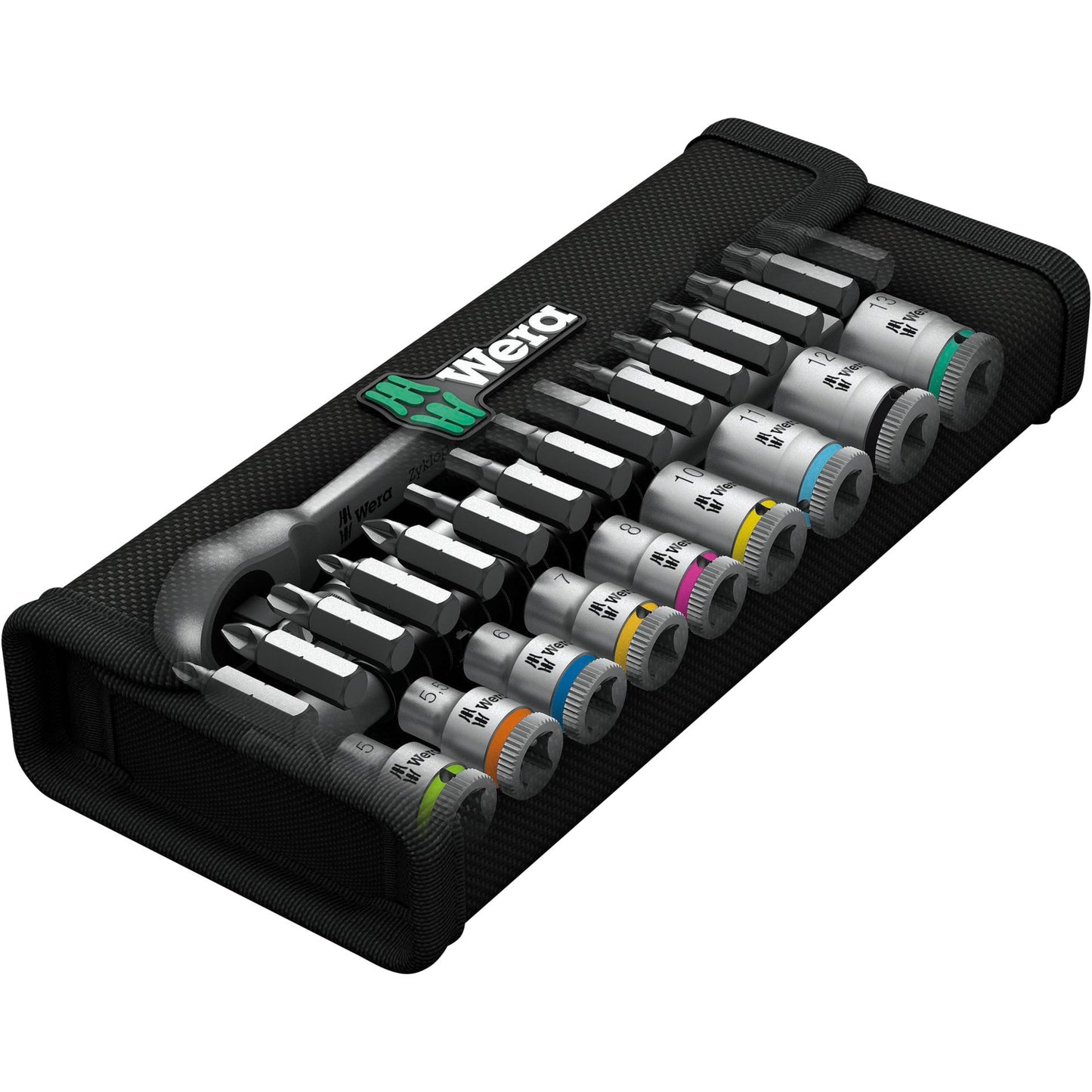 WERA 8100 SA 7 Zyklop Metal ratchet set push-through square