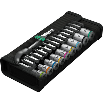 WERA 8100 SA 7 Zyklop Metal ratchet set push-through square
