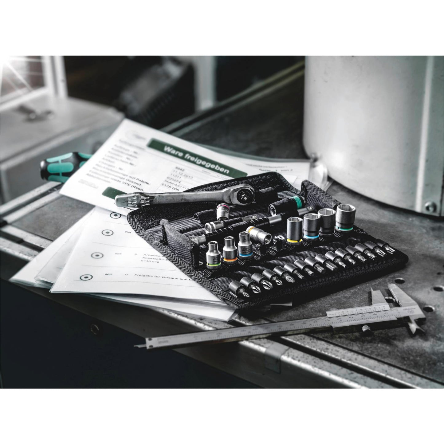 WERA 8100 SA 7 Zyklop Metal ratchet set push-through square