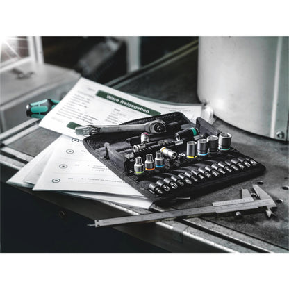 WERA 8100 SA 7 Zyklop Metal ratchet set push-through square