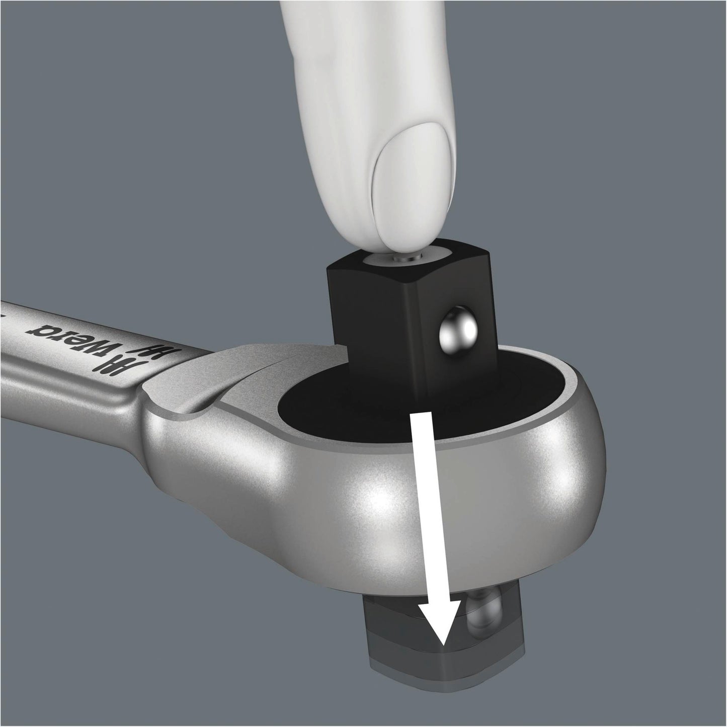 WERA 8100 SA 7 Zyklop Metal ratchet set push-through square