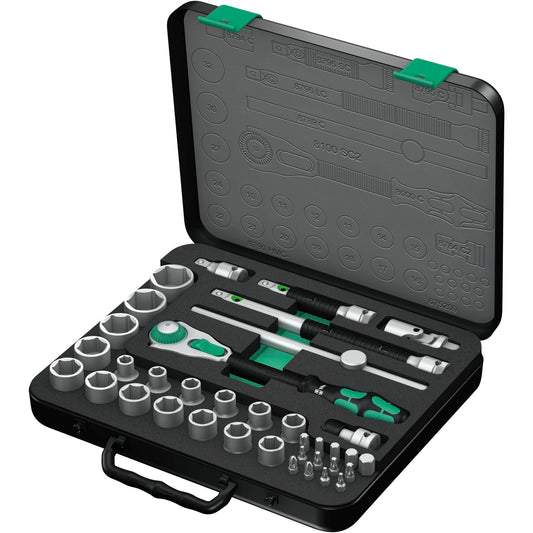 WERA 8100 SC 2 Zyklop Speed Ratchet set 1/2  drive metric