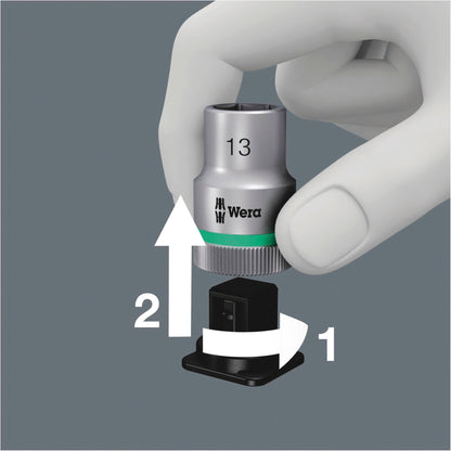 WERA 8006 SC 1 Zyklop Hybrid Ratchet set 1/2  drive metric