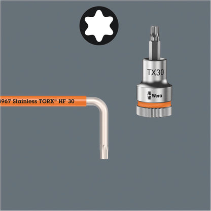 WERA 3967/9 TX SXL Multicol. HF Stainless 1 L-key set