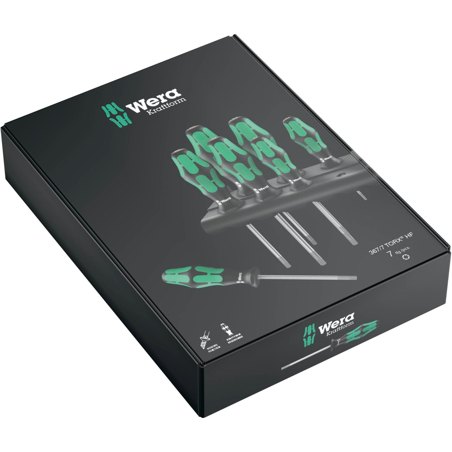WERA 367/7 TORX HF Kraftform Plus screwdr. set w. holding fu.